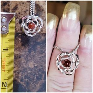 Jewelry - Genuine Baltic Amber Rose Pendant/Necklace Jewelry - Genuine Baltic Amber Rose Pendant/Necklace